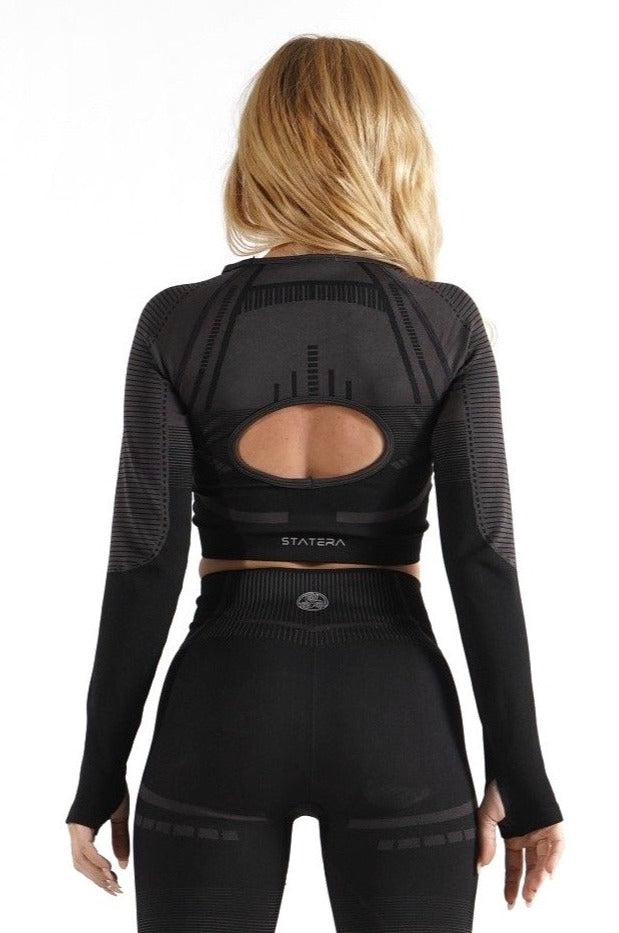 Sculpt Black - CROP TOP Statera Apparel