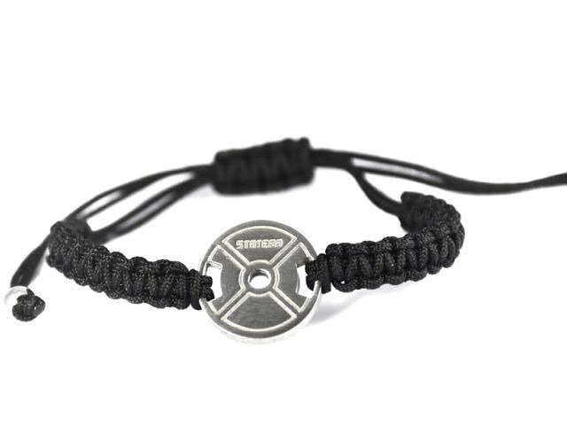 PULSERA DISCO CUERDA NEGRA - Statera Apparel