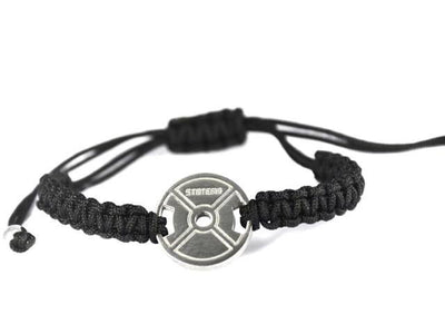 PULSERA DISCO CUERDA NEGRA - Statera Apparel