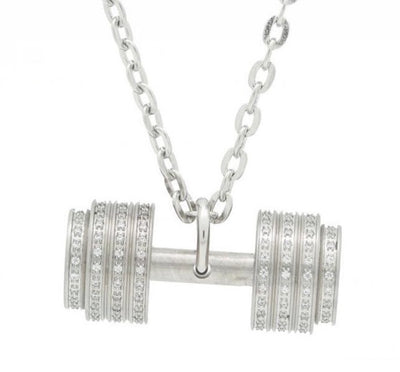 COLGANTE MANCUERNA XL LUXURY - PLATA - Statera Apparel