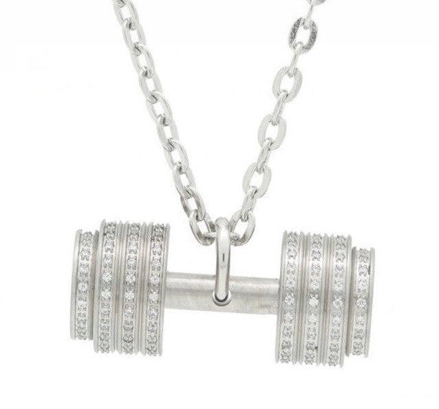COLGANTE MANCUERNA XL LUXURY - PLATA - Statera Apparel