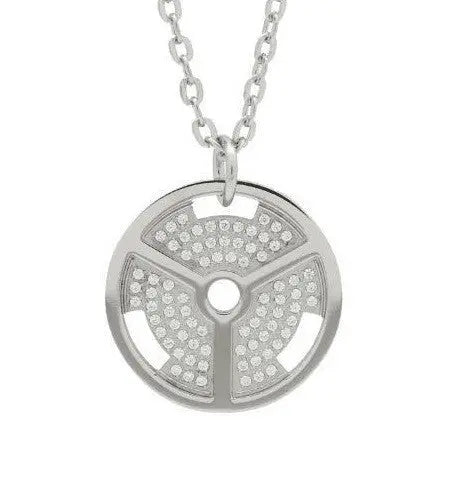 COLGANTE DISCO LUXURY - PLATA - Statera Apparel