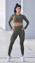 Elite Green Seamless - LEGGINGS - Statera Apparel